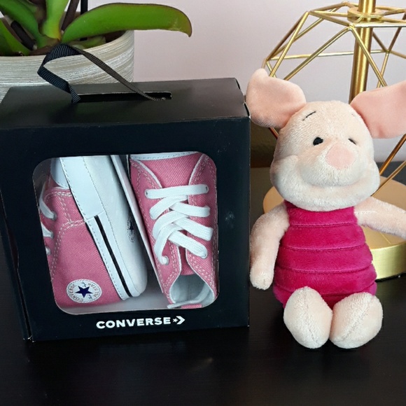 🆕️🎁NWB Converse Pink Baby Shoes/Soft Bott - Picture 2 of 8